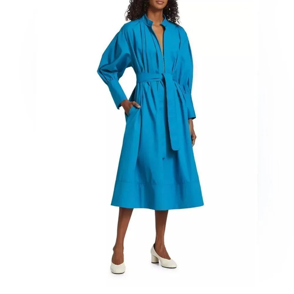 Co Belted Long-Sleeve Midi-Dress siz XS